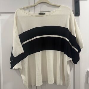 Vince Camuto Black and White Striped Blouse